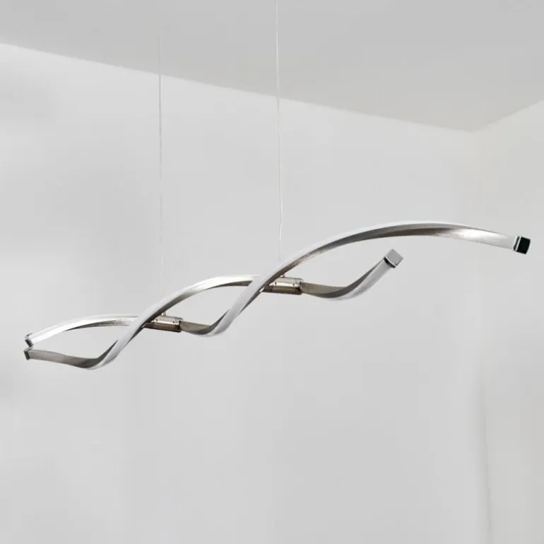 Radogna Suspension, Suspension LED Argenté, 2 lumières