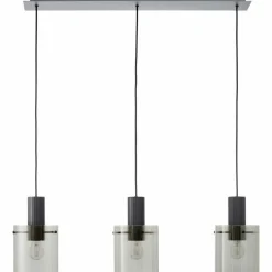 Riffelini Suspension Luminaires Brilliant Noir, 3 lumières