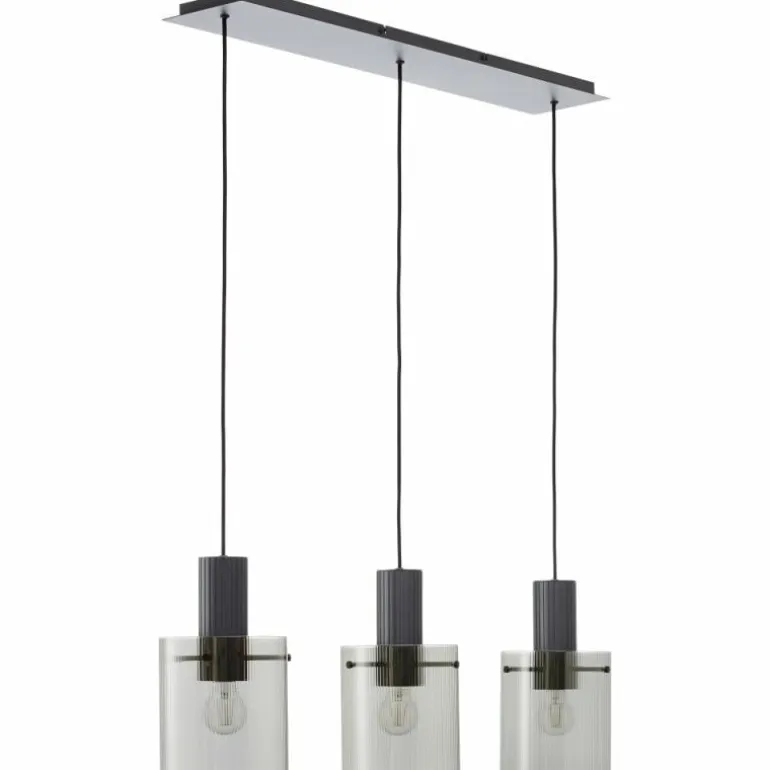 Riffelini Suspension Luminaires Brilliant Noir, 3 lumières