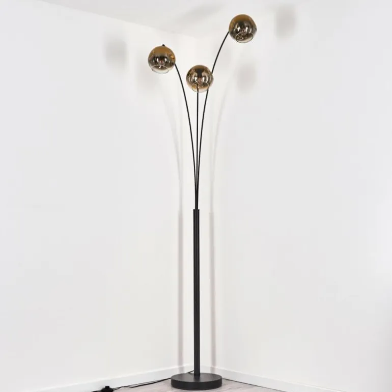 Ripoll Lampadaire Noir, 3 lumières