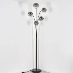 Ripoll Lampadaire Noir, 5 lumières