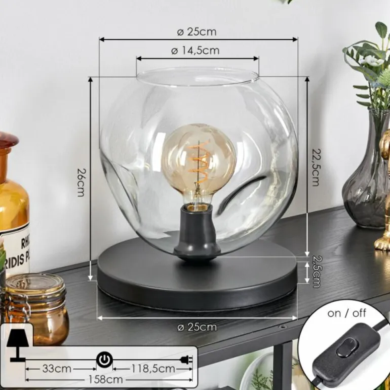 Ripoll Lampe à poser Noir, 1 lumière