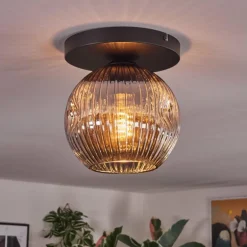 Ripoll Plafonnier, Boule lumineuse Fumé, 1 lumière
