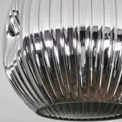 Ripoll Plafonnier, Boule lumineuse Chrome, Fumé, 1 lumière