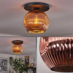 Ripoll Plafonnier, Boule lumineuse Cuivré, 1 lumière