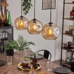 Ripoll Suspension Ambre, 3 lumières