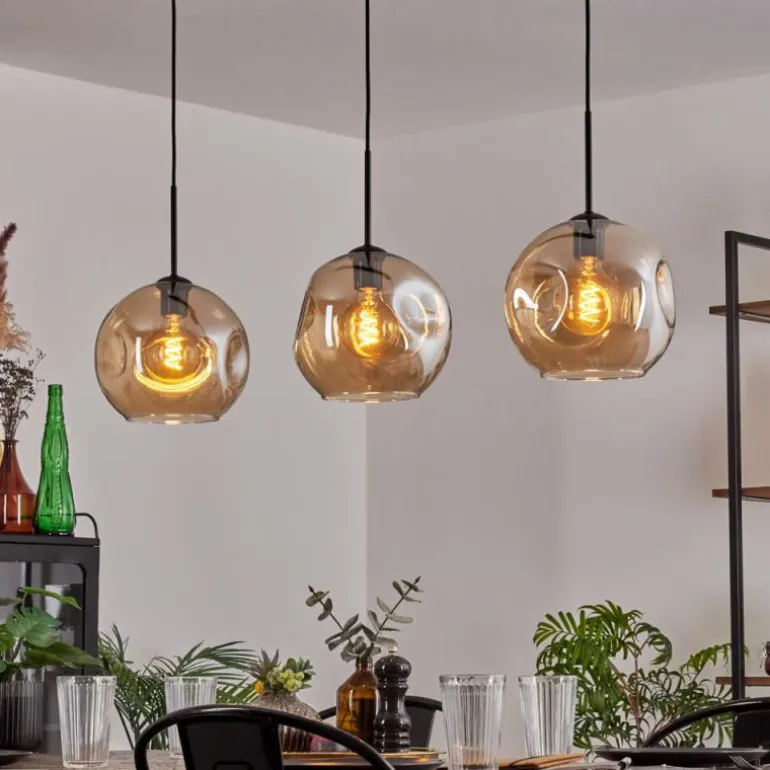 Ripoll Suspension Ambre, 3 lumières