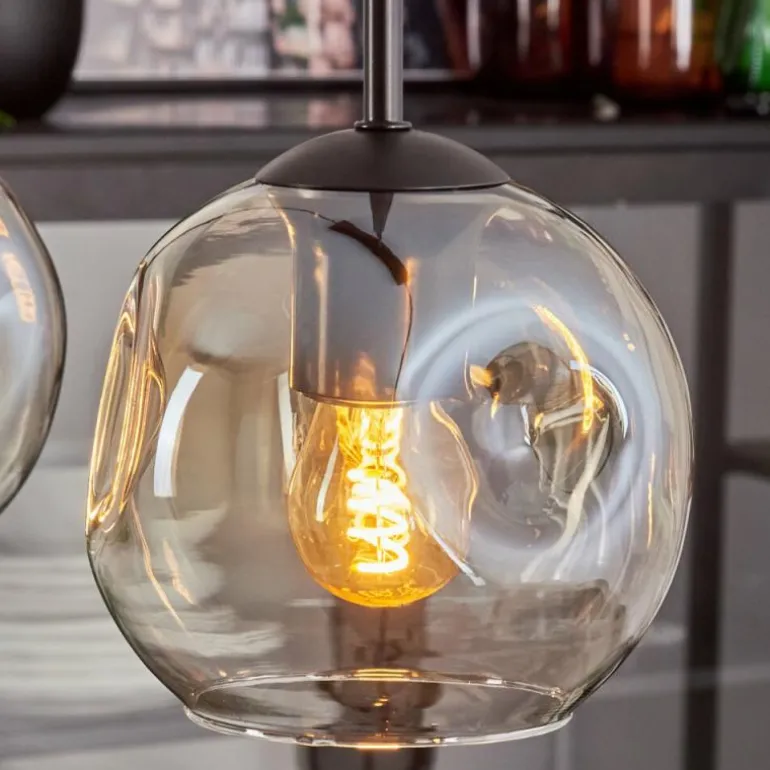 Ripoll Suspension Ambre, Clair, 3 lumières