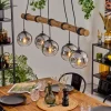 Ripoll Suspension, Boule lumineuse, Suspension Chrome, Fumé, 5 lumières
