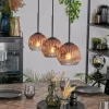 Ripoll Suspension, Boule lumineuse, Suspension Clair, Cuivré, 3 lumières