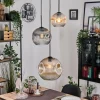Ripoll Suspension, Boule lumineuse, Suspension, Suspension grappe Ambre, Clair, Fumé, 3 lumières