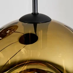 Ripoll Suspension, Boule lumineuse, Suspension grappe Bleu, Or, Vert, Cuivré, 4 lumières