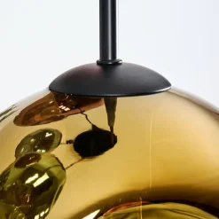 Ripoll Suspension, Boule lumineuse, Suspension grappe Bleu, Or, Vert, Cuivré, 4 lumières