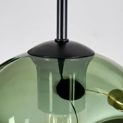 Ripoll Suspension, Boule lumineuse, Suspension grappe Bleu, Vert, Cuivré, 3 lumières