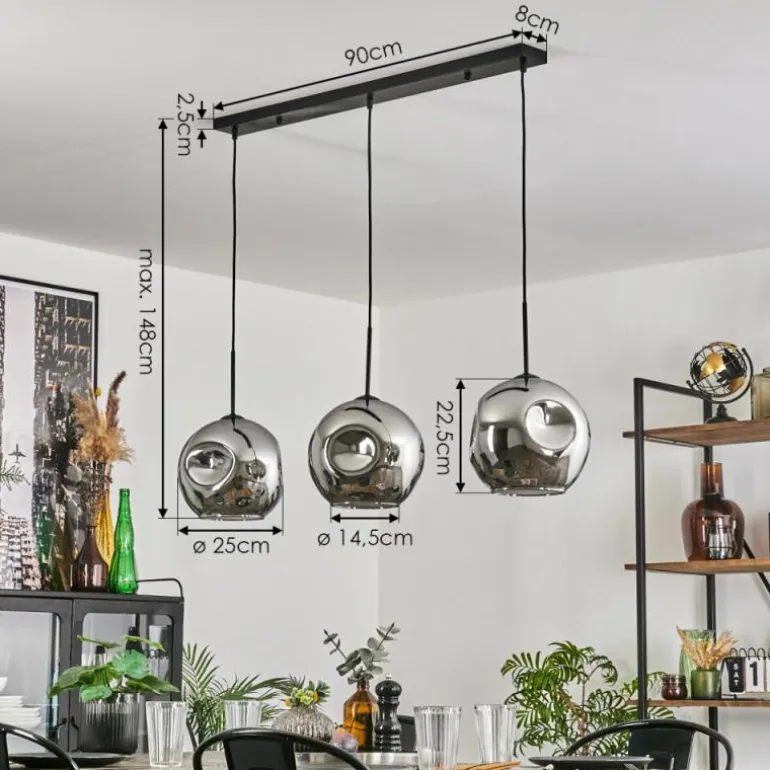 Ripoll Suspension Chrome, 3 lumières