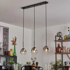 Ripoll Suspension Clair, Fumé, 3 lumières