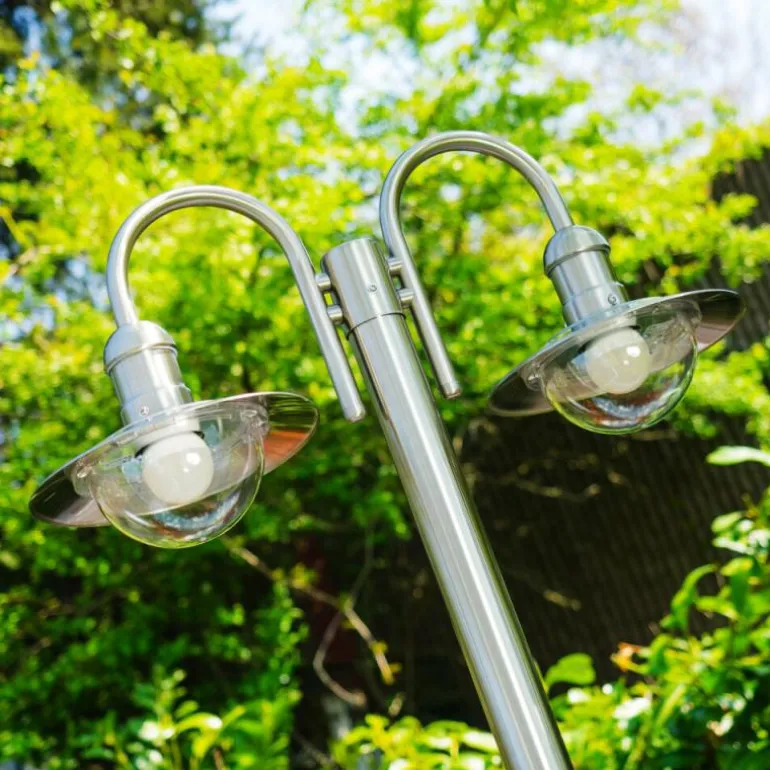 Réverbère Elima Acier inoxydable, 2 lumières