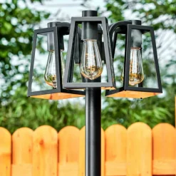 Réverbère Juanico Noir, 3 lumières