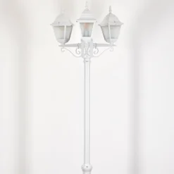 Réverbère Naofe Blanc, 3 lumières