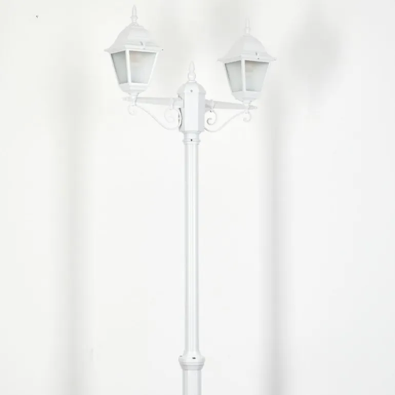 Réverbère Naofe Blanc, 2 lumières