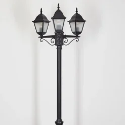 Réverbère Naofe Noir, 3 lumières