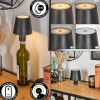 Salgadinho Lampe de table d'extérieur, Lampe à poser LED Noir, 1 lumière