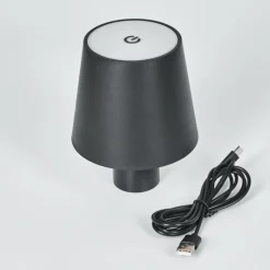 Salgadinho Lampe de table d'extérieur, Lampe à poser LED Noir, 1 lumière