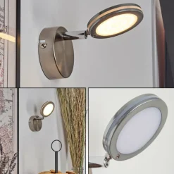Sarnadinha Applique murale LED Nickel mat, 1 lumière
