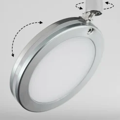 Sarnadinha Plafonnier LED Nickel mat, 2 lumières