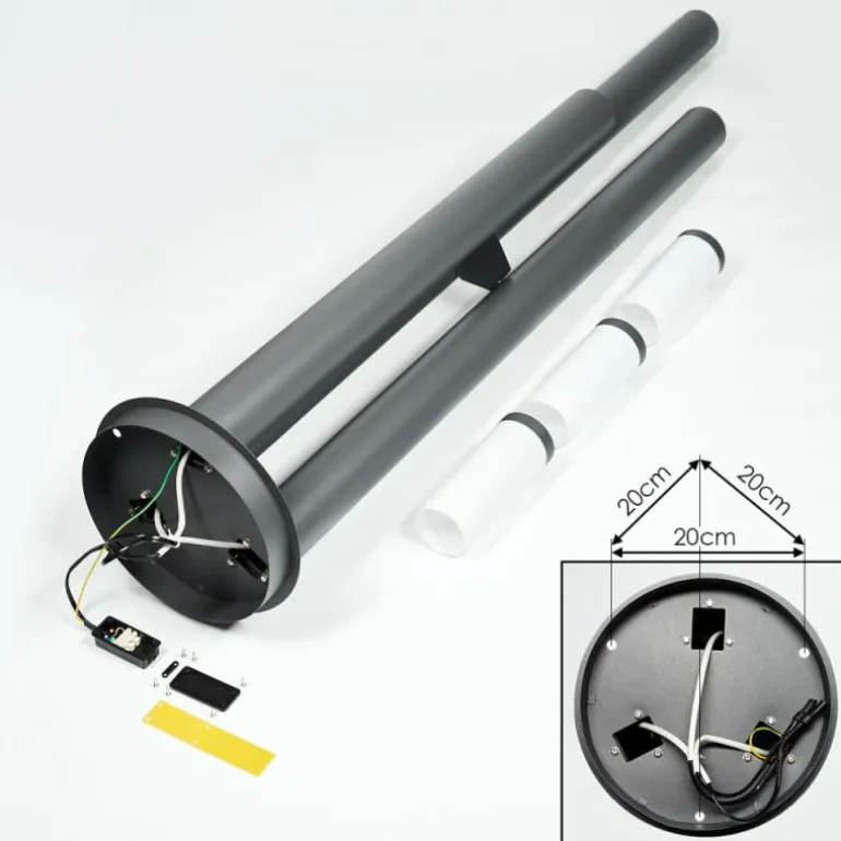 Sessa Eclairage de chemin Anthracite, 3 lumières