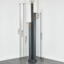 Sessa Eclairage de chemin Anthracite, 3 lumières