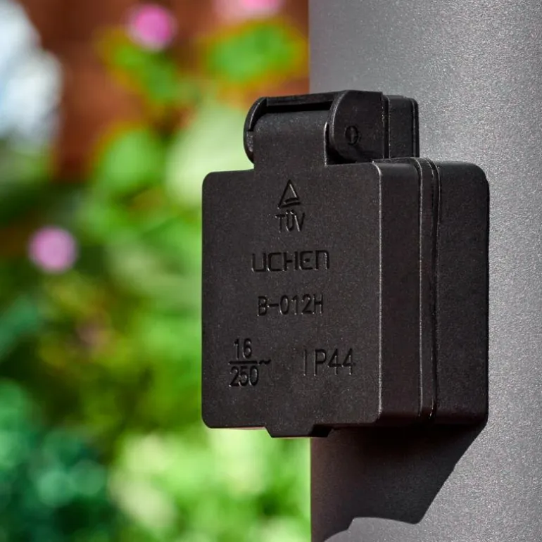 Sessa Lampe à prise électrique, Eclairage de chemin Anthracite, 1 lumière, Détecteur de mouvement