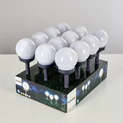 Set de 12 lampes de jardin Hakon LED Gris, 1 lumière