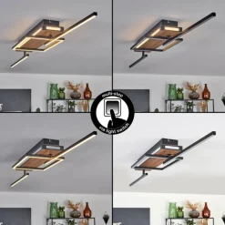 Sigersvik Plafonnier LED Écru, Noir, 1 lumière