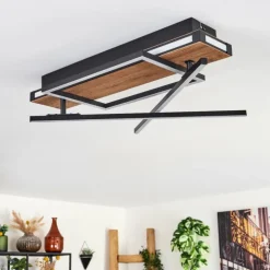 Sigersvik Plafonnier LED Écru, Noir, 1 lumière