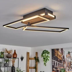 Sigersvik Plafonnier LED Écru, Noir, 1 lumière