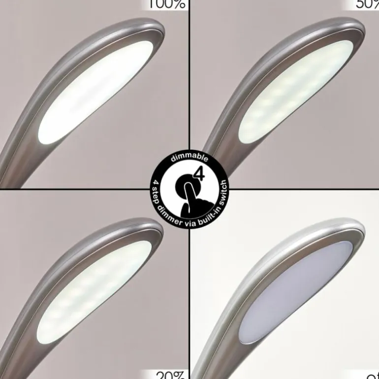 Sneslev Lampe de bureau, Lampe à poser LED Argenté, 1 lumière, Changeur de couleurs