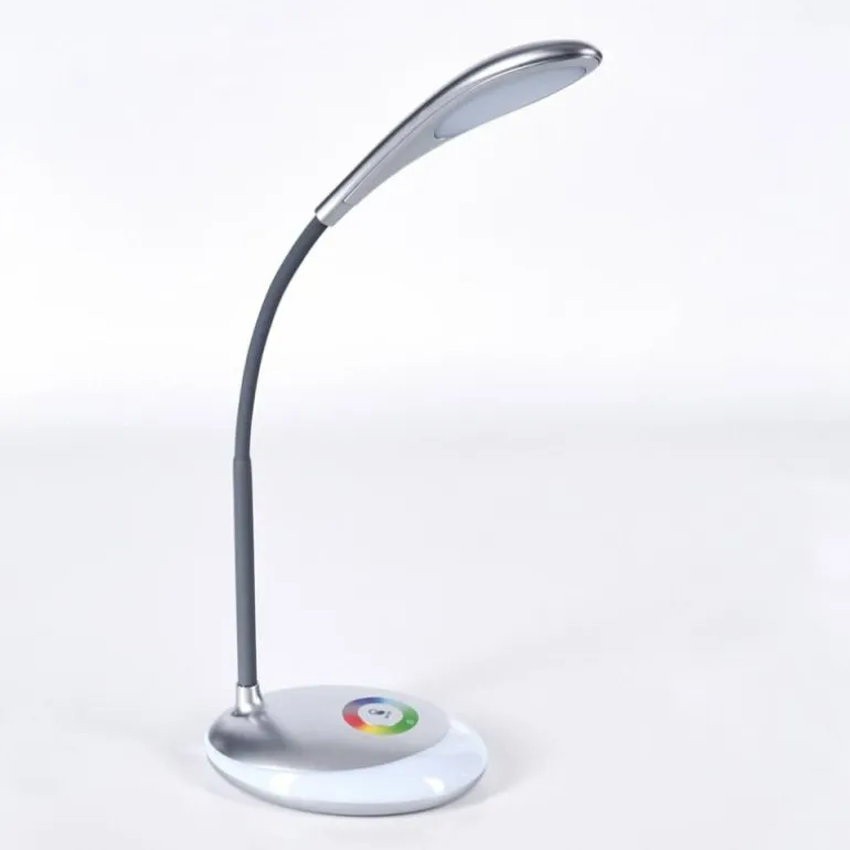 Sneslev Lampe de bureau, Lampe à poser LED Argenté, 1 lumière, Changeur de couleurs