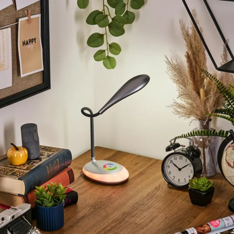 Sneslev Lampe de bureau, Lampe à poser LED Argenté, 1 lumière, Changeur de couleurs