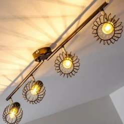Spot de plafond Cancun Brun, 4 lumières