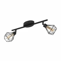 Spot de plafond EGLO ZAPATA LED Noir, 2 lumières