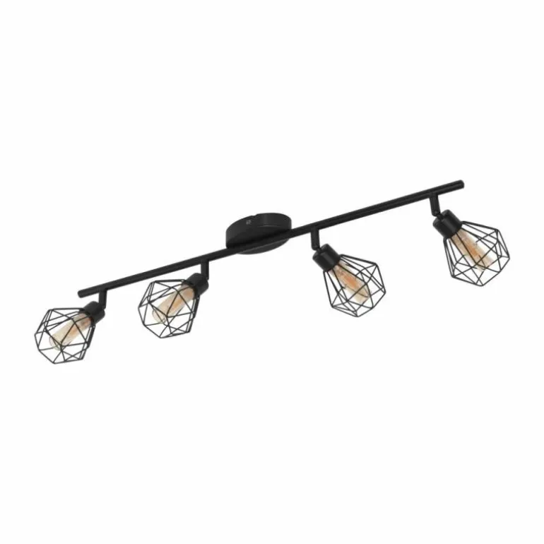 Spot de plafond EGLO ZAPATA LED Noir, 4 lumières