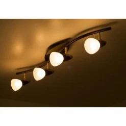 Spot de plafond Globo Novara Or, Rouille, 4 lumières