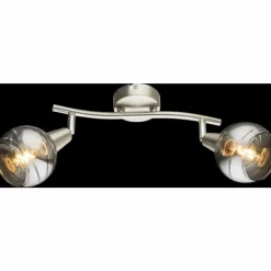 Spot de plafond Globo ROMAN LED Nickel mat, 2 lumières