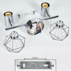 Spot de plafond Globo Xara Chrome, 2 lumières