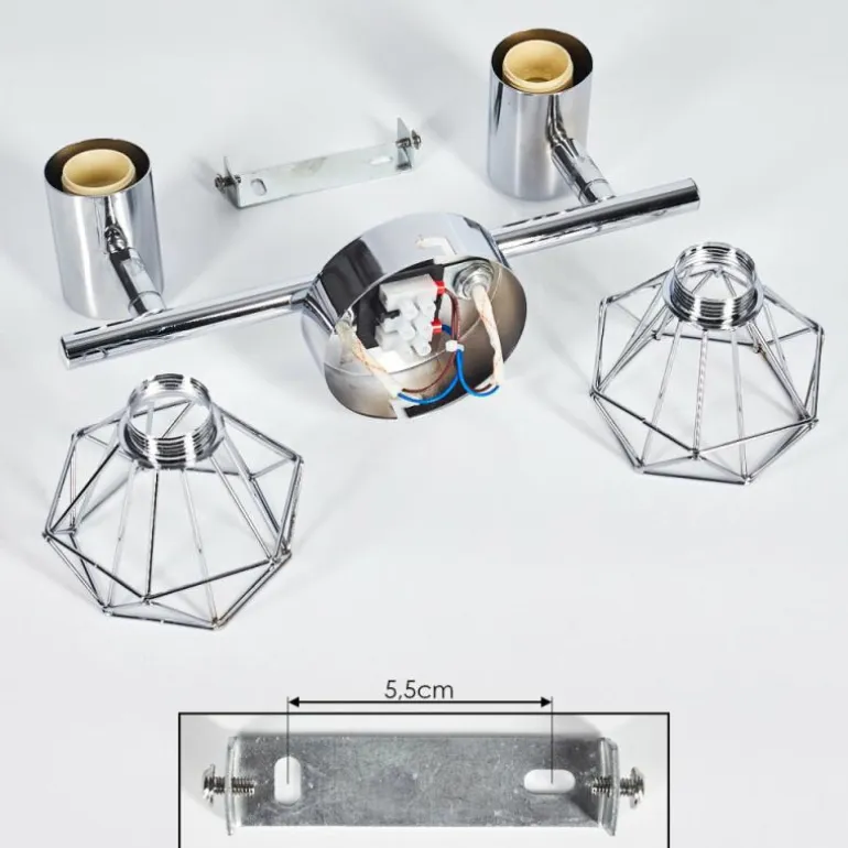 Spot de plafond Globo Xara Chrome, 2 lumières