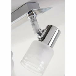 Spot de plafond LED Brilliant Leuchten Chrome, Blanc, 2 lumières