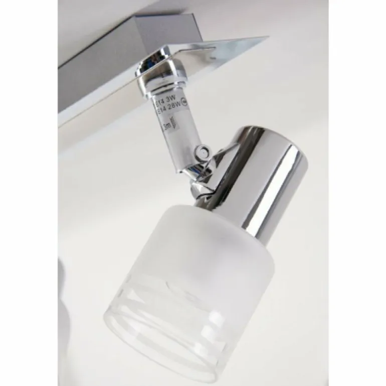 Spot de plafond LED Brilliant Leuchten Chrome, Blanc, 2 lumières