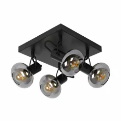 Spot de plafond Lucide MADEE Noir, 4 lumières