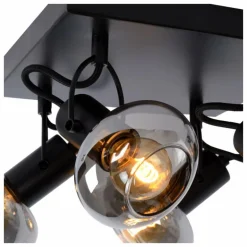 Spot de plafond Lucide MADEE Noir, 4 lumières